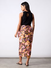 Ro&Zo Black Multi Paisley Print Sarong - Image 7 of 7