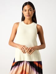 Ro&Zo White Knit Halterneck Top - Image 1 of 4