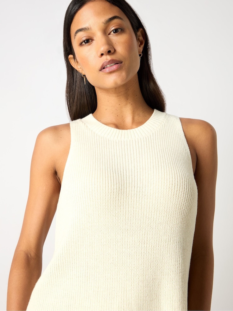 Ro&Zo White Knit Halterneck Top - Image 2 of 4