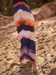 Ro&Zo Purple Chevron Stripe Print Dress - Image 3 of 4