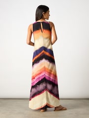 Ro&Zo Purple Chevron Stripe Print Dress - Image 4 of 4
