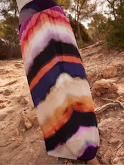 Ro&Zo Purple Chevron Stripe Print Skirt - Image 3 of 7