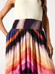 Ro&Zo Purple Chevron Stripe Print Skirt - Image 4 of 7