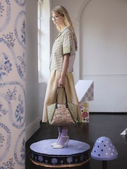 Cath Kidston Green Tiny Town Splice Tote Bag - Image 6 of 9