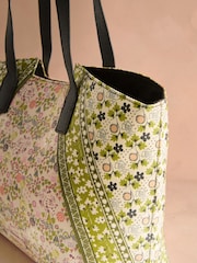 Cath Kidston Green Tiny Town Splice Tote Bag - Image 9 of 9