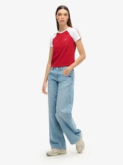 Superdry Green Cult Mid Rise Baggy Jeans - Image 4 of 4
