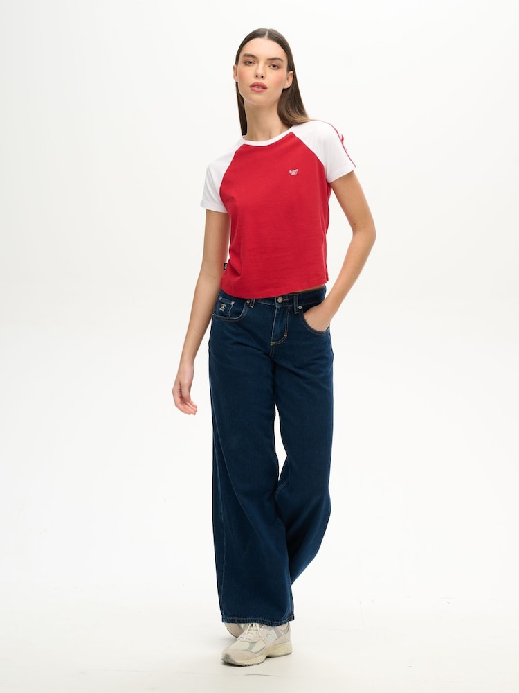 Modra temna - Superdry Cult Mid Rise vrečast (kroj) kavbojke - Slika 1 iz 5 Modra temna - Superdry Cult Mid Rise vrečast (kroj) kavbojke - Slika 1 iz 5