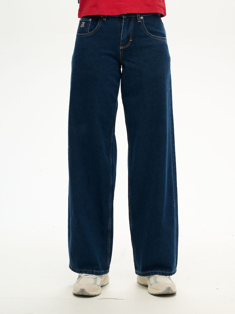 Superdry Blue Dark Cult Mid Rise Baggy Jeans - Image 4 of 5