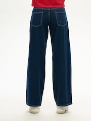 Superdry Blue Dark Cult Mid Rise Baggy Jeans - Image 5 of 5
