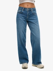Superdry Blue Cult Mid Rise Baggy Jeans - Image 3 of 4