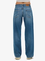 Superdry Blue Cult Mid Rise Baggy Jeans - Image 4 of 4