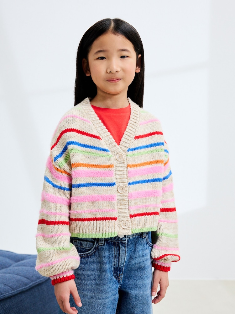 Rainbow Stripe Boxy Cardigan (3-16yrs) - Image 1 of 8