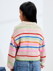 Rainbow Stripe Boxy Cardigan (3-16yrs) - Image 3 of 8
