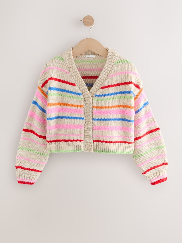 Buy Rainbow Stripe Boxy Cardigan (3-16yrs) from Next Oman