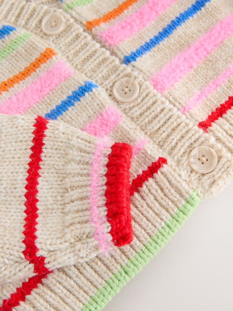 Rainbow Stripe Boxy Cardigan (3-16yrs) - Image 8 of 8