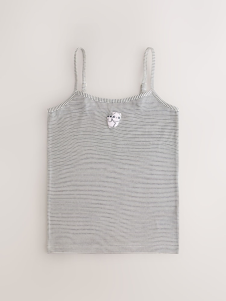 Panda Stripe Strappy Printed Cami Vests 3 Pack (1.5-16yrs) - Image 2 of 7