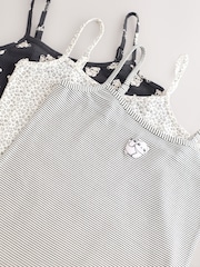 Panda Stripe Strappy Printed Cami Vests 3 Pack (1.5-16yrs) - Image 6 of 7