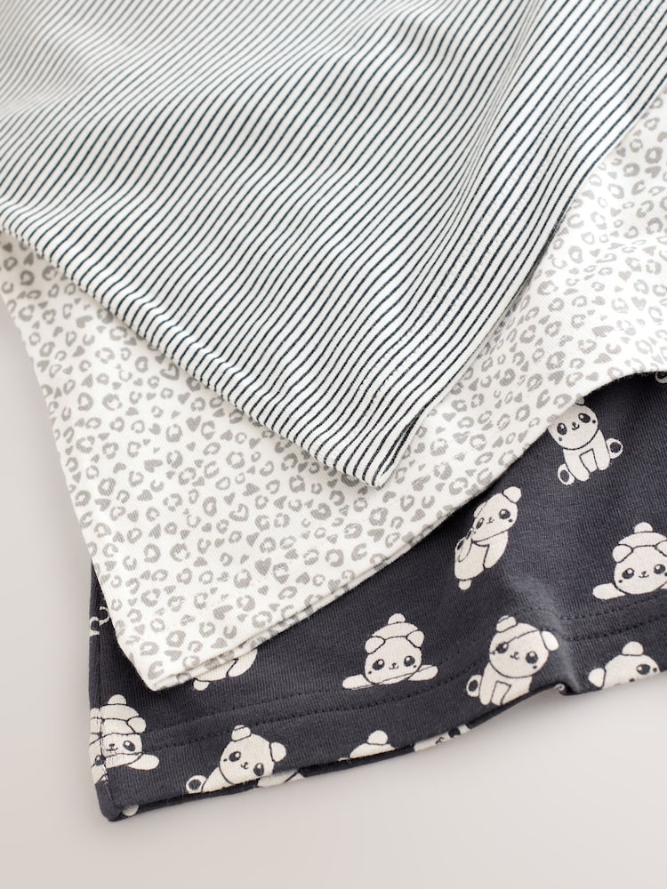 Panda Stripe Strappy Printed Cami Vests 3 Pack (1.5-16yrs) - Image 7 of 7