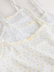 Ecru Floral Strappy Printed Cami Vests 3 Pack (1.5-16yrs) - Image 7 of 7