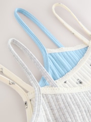 Ecru Bear Strappy Printed Cami Vests 3 Pack (1.5-16yrs) - Image 7 of 7