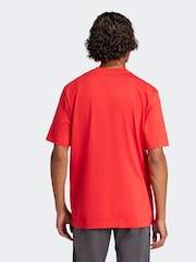 adidas Single Essentials Linear 100% Cotton Jersey T-Shirt - Imagen 2 de 6