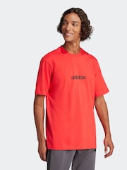 adidas Single Essentials Linear 100% Cotton Jersey T-Shirt - Imagen 3 de 6