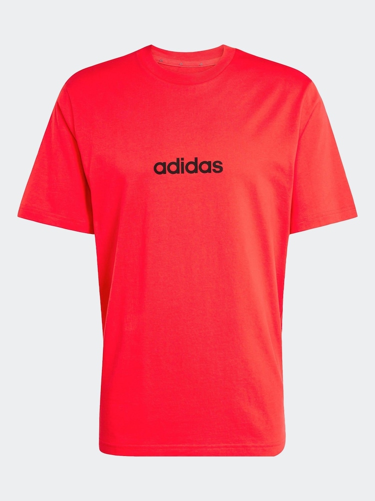 adidas Single Essentials Linear 100% Cotton Jersey T-Shirt - Imagen 6 de 6