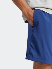 adidas Blue Essentials Linear Logo Shorts - Image 4 of 6