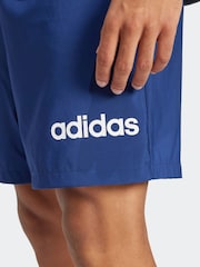 adidas Blue Essentials Linear Logo Shorts - Image 5 of 6
