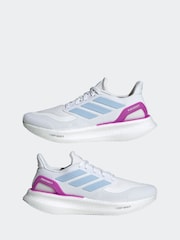 adidas White Pureboost 5 Trail Shoes - Image 3 of 9