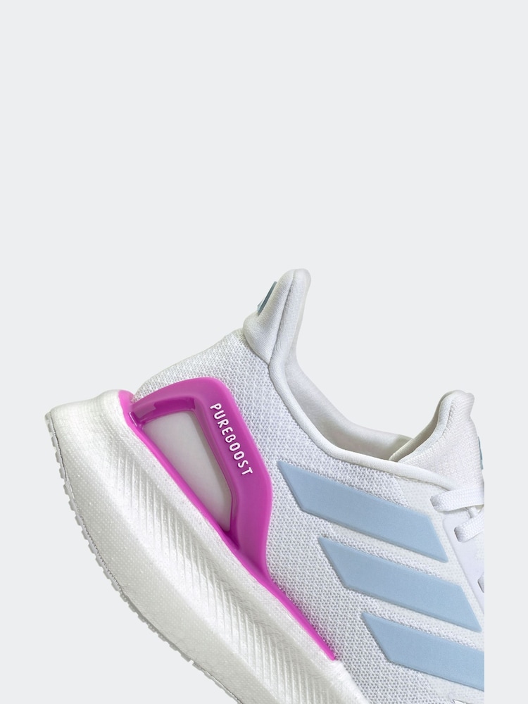 adidas White Pureboost 5 Trail Shoes - Image 9 of 9