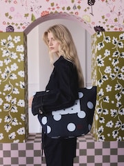 Cath Kidston Blue Denim Spot Large Market Tote Bag - Image 6 of 7