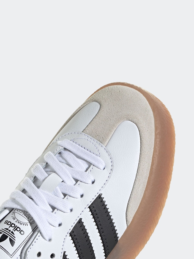 adidas gazelle silver green womens adidas Samba Classic Indoor Zapatos (Blanco/Negro) main image 1