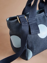 Cath Kidston Blue Denim Spot Mini Tote Bag - Image 6 of 6