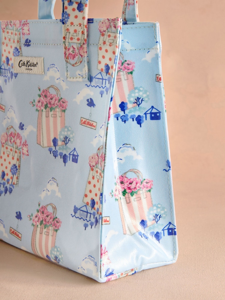 Cath Kidston Blue Flower Market Print Small Coated Book Bag - Image 2 of 3