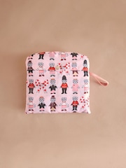 Cath Kidston Pink London Dogs Print Foldaway Backpack - Image 2 of 4