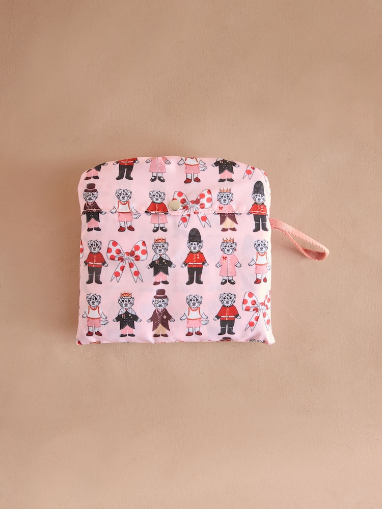 Cath Kidston Pink London Dogs Print Foldaway Backpack - Image 2 of 4
