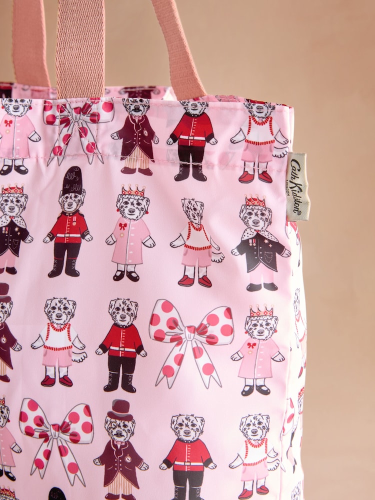 Cath Kidston Pink London Dogs Foldaway Tote Bag - Image 2 of 9