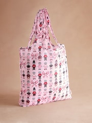 Cath Kidston Pink London Dogs Foldaway Shopper Bag - Image 1 of 4