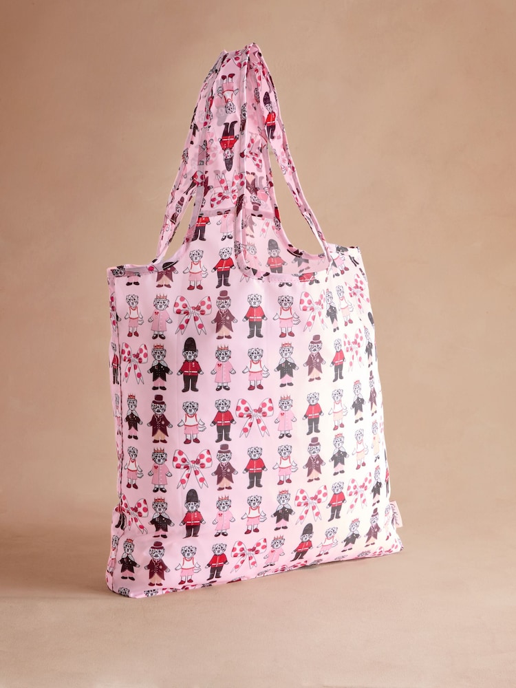 Cath Kidston Pink London Dogs Foldaway Shopper Bag - Image 1 of 4