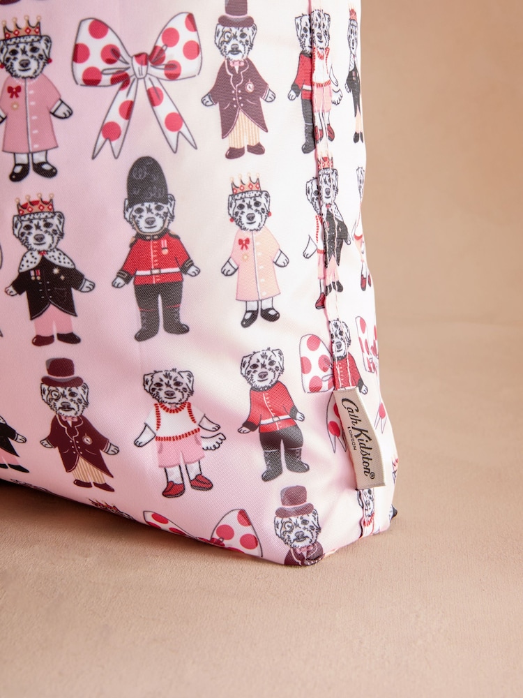 Cath Kidston Pink London Dogs Foldaway Shopper Bag - Image 2 of 4