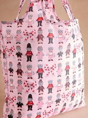 Cath Kidston Pink London Dogs Foldaway Shopper Bag - Image 3 of 4