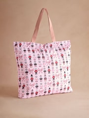 Cath Kidston Pink London Dogs Large Foldaway Tote Bag - Image 1 of 4
