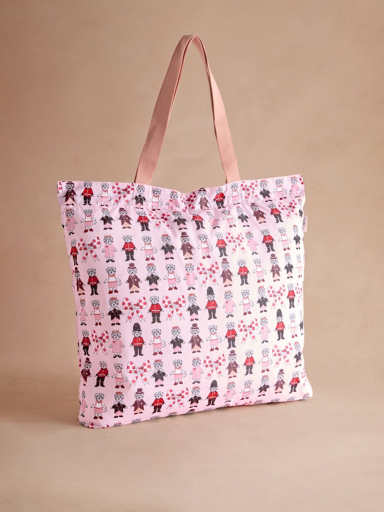 Cath Kidston Pink London Dogs Large Foldaway Tote Bag - Image 1 of 4