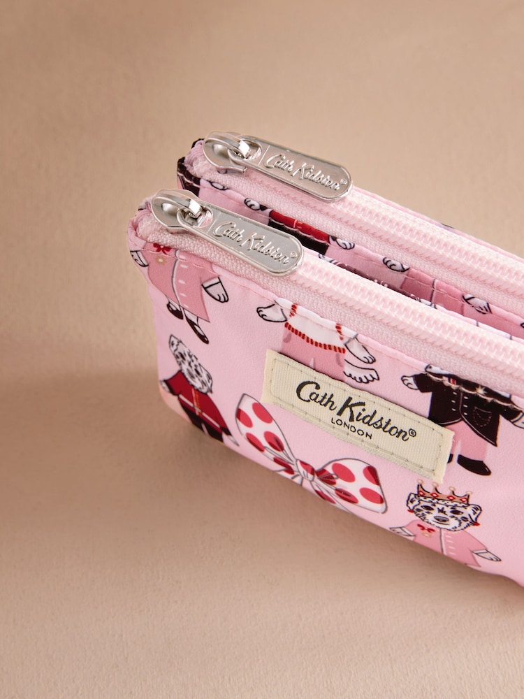 Cath Kidston Pink Lodnon Dogs Double Zip Purse - Image 2 of 3