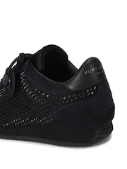 Kurt Geiger London Chelsea Crystal Tag Black Trainers - Image 5 of 9