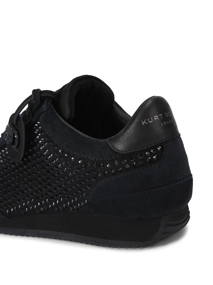 Kurt Geiger London Chelsea Crystal Tag Black Trainers - Image 5 of 5