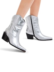 Carvela Silver Chrome Maven Boots - Image 1 of 5