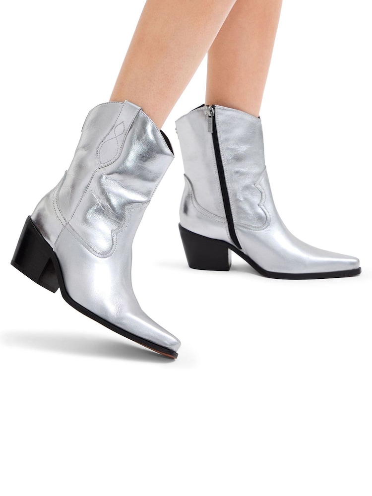 Carvela Silver Chrome Maven Boots - Image 1 of 5
