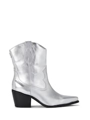 Carvela Silver Chrome Maven Boots - Image 2 of 5